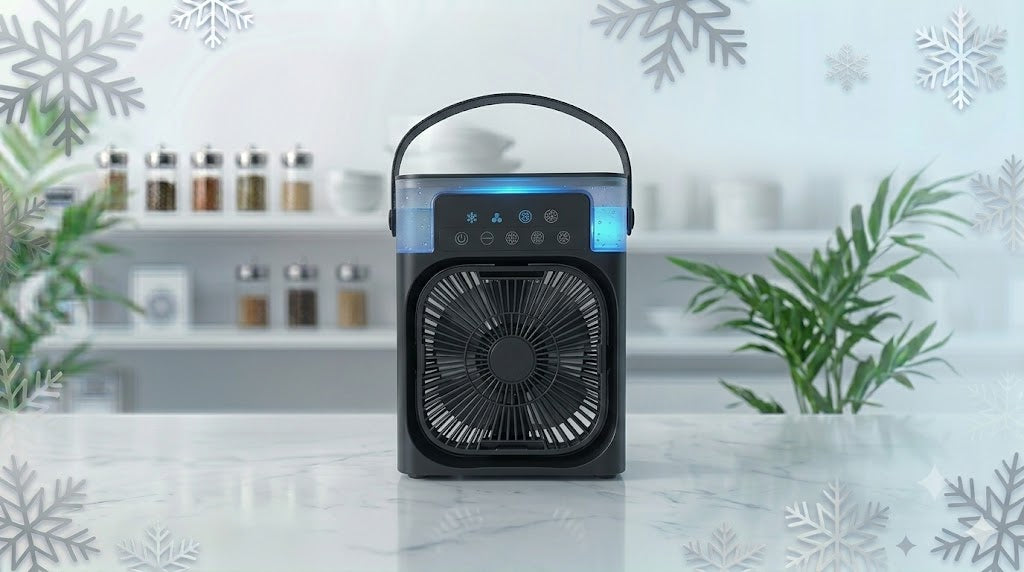 Portable Obsidian Black Cooling Fan